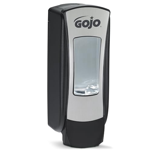 GOJO ADX-12 Push-Style Foam Soap Dispenser, Chrome/Black, for 1250 mL GOJO ADX-12 Soap Refills (Pack of 1) – 8888-06