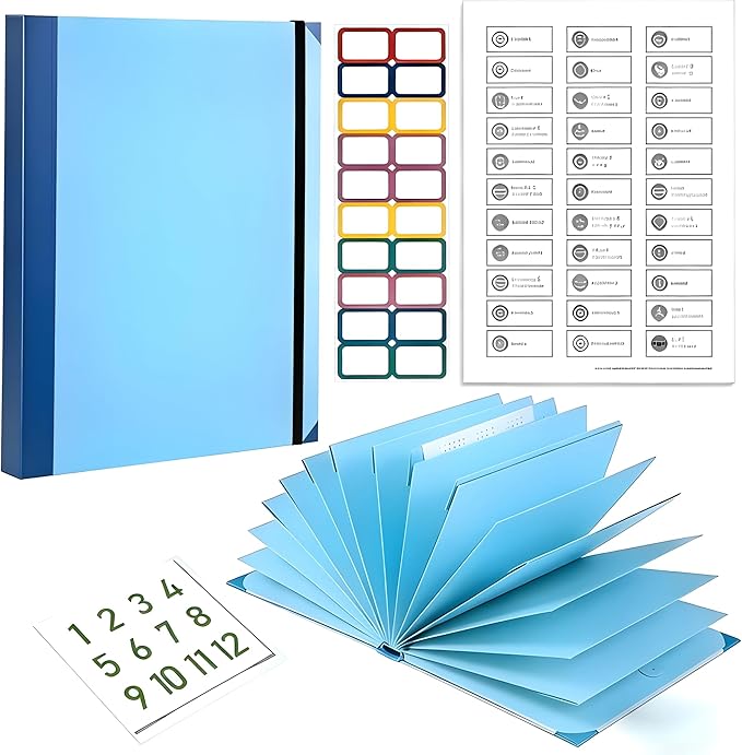 The Life Book Document Organizer Binder for Important Documents in Case I Die Binder End of Life Planning, Family Emergency Planner Organizer with Labels (Blue)