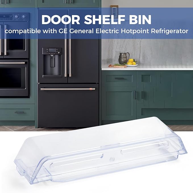 WR71X11046 Door Shelf Bin for GE General Electric Hotpoint Refrigerator Left Hand Middle Door Ice Bin Replace AP5669527 2692259 PS6883669, Holds Jars and Bottles