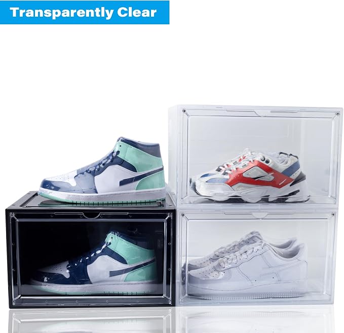 Shrink Wrap Bags Kit with 18x 11 Inches Shoe Heat Shrink Wrap Bags x 50 Pcs, Mini Heat Gun x 1 for Shoe Books Storage Avoid Sole Yellowing and Keep Dust Away