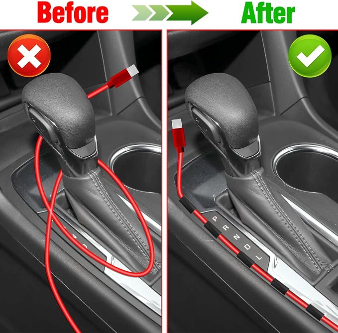12 Pcs Car Trim Cable Clips, Car Cable Management Wire Organizer Cord-B | Neatly Organize Cables for Vehicle Interior, Easy Installation, Ideal for Phone Chargers, Dash Cams and More