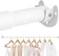Closet Rod,17-75 Inch,Heavy-Duty Adjustable Closet Rods for hanging clothes | Easy to Install,1.3 Inch Diameter 66 lbs max load,Heavy-Duty Thickened Metal