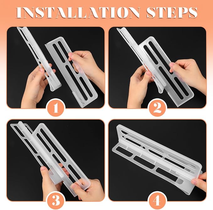 Ipetboom 6pcs Refrigerator Divider for Glass Shelves Organization, Adjustable Freezer Cupboard Cabinet Drawer Fridge Shelf, Multifunctional Partition Board, Easy to Clean Separator Grid