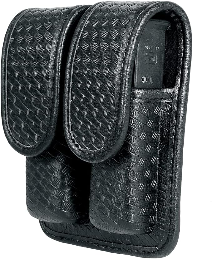 Molded Double Mag Pouch Holster with Double and Single Stack Magazines .380, 9mm & 40 Cal for S&W M&P Ruger Glock Walther H&K