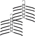 Space Saving Hangers for Clothes 2 Pack Closet Storage | Heavy Duty Non-slip Foam Padded, Detachable Design. Fits Shirts, Coats, Suits. Perfect Storage for Dorms & Apartments
