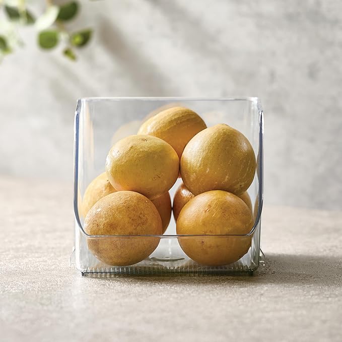 iDesign Stackable Open-Front Storage Bins for Kitchen and Pantry Organization - Set of 6 - Clear - Plastic