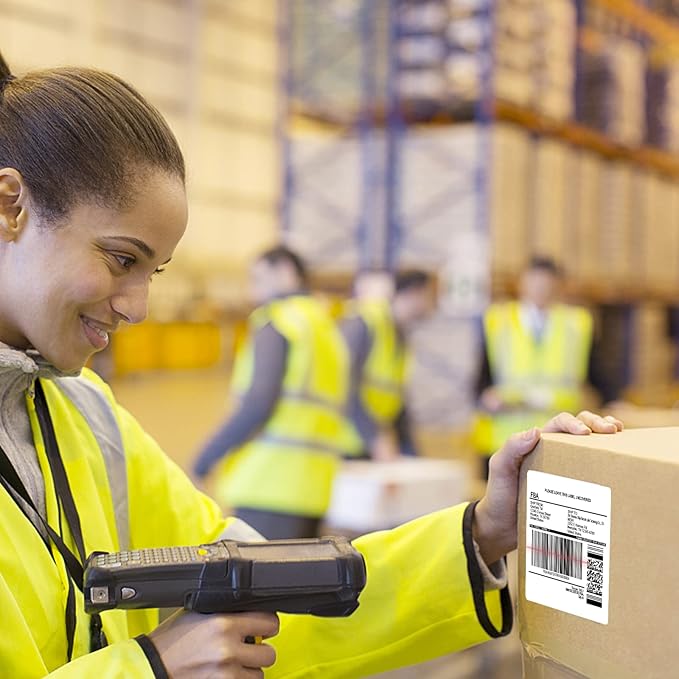 BESTEASY Sticker Labels Compatible Laser/Ink Jet Shipping Labels (8000 Sheets, 6 up-3-1/3 x 4")