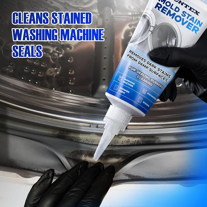 VONTEX Mold Stain Remover Gel - Grout Cleaner for Shower, Bathroom Tile, Silicone, Caulk and Washing Machine Rubber Seals - Bathroom Surface Cleaner, 6 oz