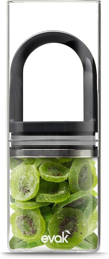 Prepara Evak Classic Glass Food Storage Container, Large (46oz) - Airless Sealed, Great for Keeping Pantry Dry Staples Fresh