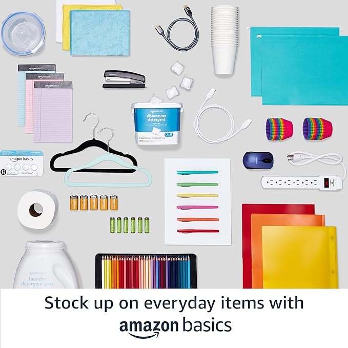 Amazon Basics Expandable Metal Hanging Closet Organizer System with Storage Shelves, Adjustable, Easy to Assemble, 57-80"L x 14"W x 72"H, Black