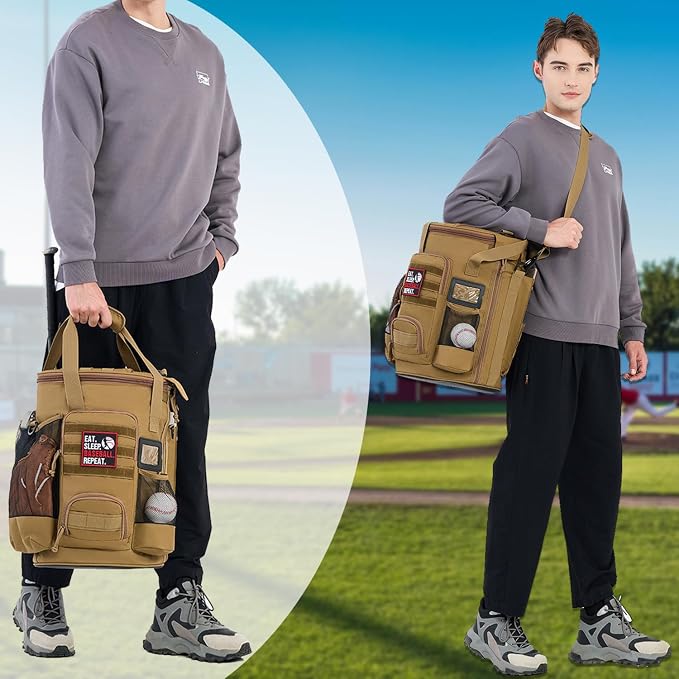 Baseball Bucket Bag 6 Gallon Multi Pockets Softball Coaching Equipment Bag | tactical Baseball Bucket Cover Organizer with padded Seat for Balls, Bat, Gloves, Scoreboards