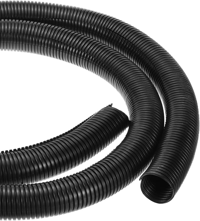 DMiotech 10ft Wire Loom Split Tubing 2 Inch(50.8 Mm) ID, Cord Protectors from Pet Flexible Conduit Cable Management for Office, Home, Garden, Black