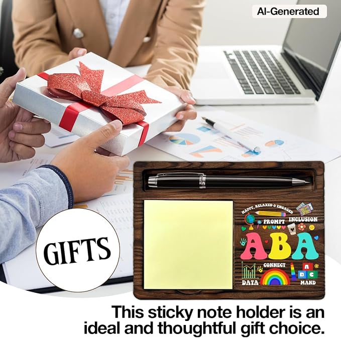 ABA Therapist Behavior Therapist Gifts, Appreciation Gifts for ABA Autism Therapy Behavior Analyst Sticky Note Holder Office Home Decor