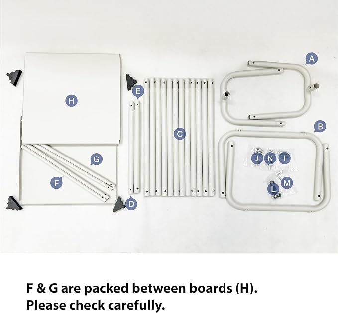 SunnyPoint Freestanding Clothes Garment Rack, Organizer Closet (OFF-WHITE)