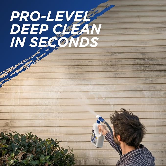 30 SECONDS Pro Power Suds Mold Pro Mold and Mildew Stain Remover | Scrub Free | Brighter Results Instantly | Ready To Use | 64 fl. oz. Hose End Sprayer