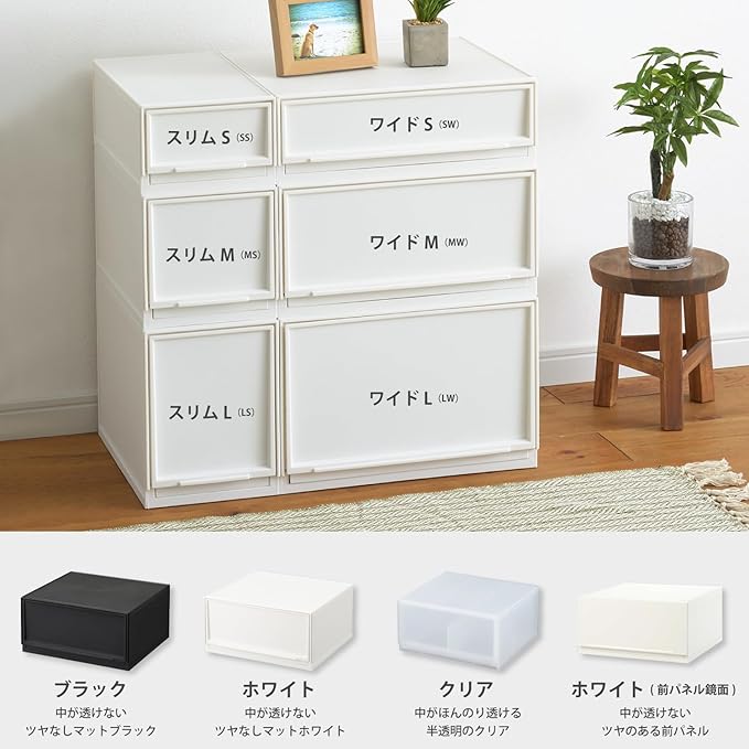 Sanka D2SC-MWWH Modular Case, Freely Combined, Drawer Storage Case, Wide M, White, Drawers That Can Be Combined According to Your Lifestyle, Pull Out And Close Drawers, Rubber Stopper To Prevent