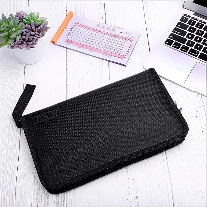 ENGPOW Receipt Coupon Organizer, Fireproof 13 Pockets Accordian Folder | Expanding File Organizer with Labels,Portable Money Storage Holder,Home Office Travel Supplies,A5 Size,(11.4" x 6.7")