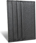 WOXVM Credit Card Holder Wallet RFID Blocking Slim Credit Card Cases Holder Premium Leather Minimalist Front Pocket Small Wallet with 6 Card Slots and 1 Pockets for Men Women (Black)