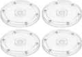 uxcell 4Pcs Acrylic Lazy Susan Turntable, 5 Inch Clear Turntable Organizer Ball Bearing 360 Degree Rotating Tray for Spice Rack Table Cake Kitchen Pantry Decorating Bathrooms