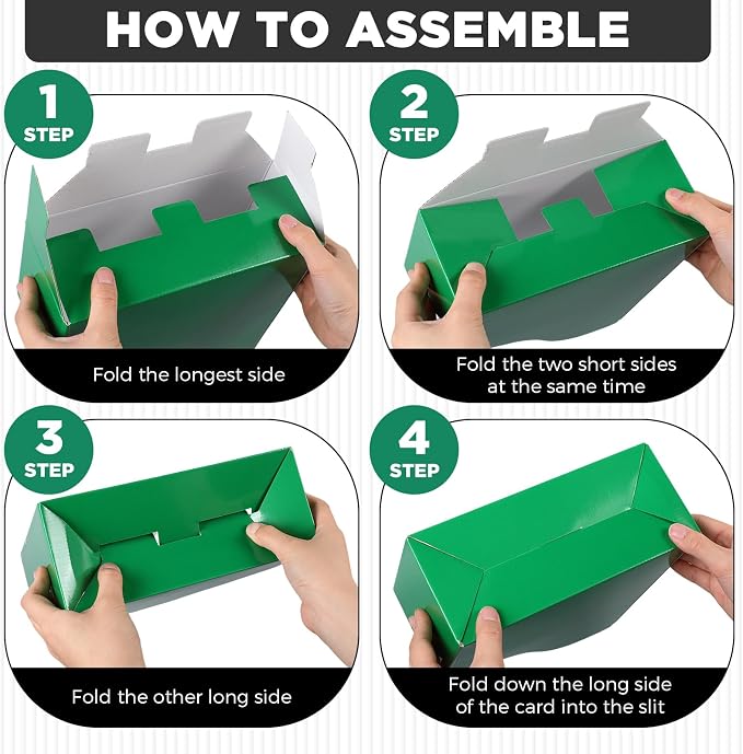Jutom 48 Sets Cardboard Magazine Holders with Labels for Office,Green