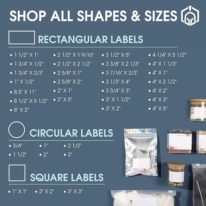 3" X 2" Matte White Printable Shipping Labels (100 Sheets, 1000 Stickers) Mailing and Address Labels, Product Packaging Stickers for Laser & Inkjet Printers - Spartan Industrial Template R011