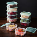 LivLab Mker 20 PCS Food Storage Containers with Lids - Reusable Meal Prep Containers Bpa-Free Freezer Lunch Boxes for Leftovers, Snack, Fruits, Salad - 10Sets | 20 fl oz | 2.5 Cups