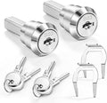 Stainless Steel Tool Box Lock with Keys, 180° Rotation Unlocking Toolbox Iron Cabinet Insert Linkage Drawer Lock Set (2 Pack)