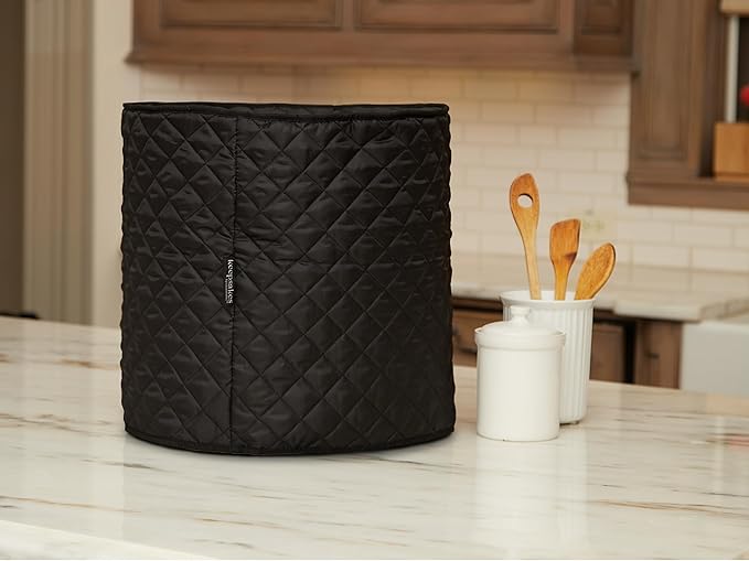 Covermates Keepsakes Slow Cooker Cover – Quilted Electric Appliance Protector for Kitchen Counter Storage – Dust & Stain Resistant – Washable Slip-On Design, Black
