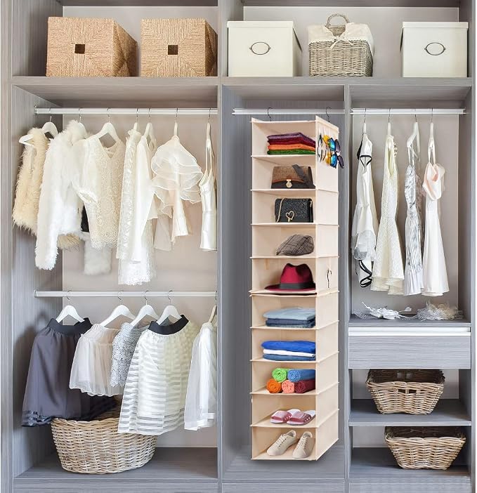 Hat Rack for Closet Organizer and Storage Fedora Hanging 10 Shelves