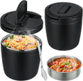 wiwens 40oz Insulated Lunch Containers for Adults Soup Thermo for Hot Food | Leak Proof Wide Mouth Vacuum Stainless Steel Thermal Jar Bento Box with Buckle Lid and Spoon