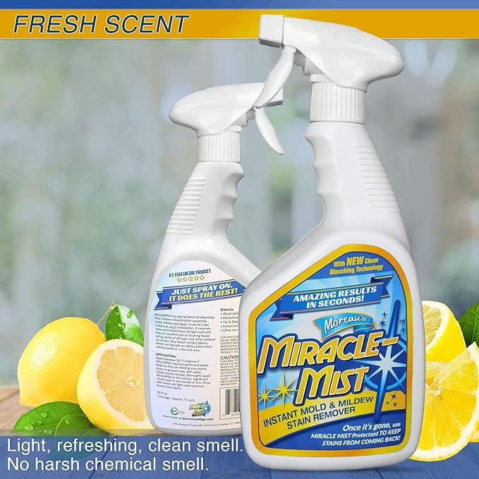 MiracleMist Instant Cleaner for Indoor and Outdoor Use, 32 oz | 2 Pack (64 OZ Spray)