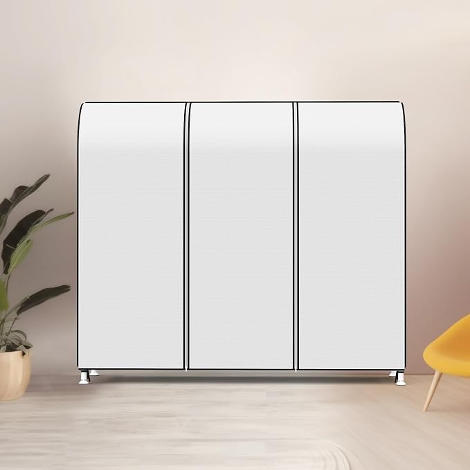 Zilink Garment Rack Cover Large Cothing Rack with Cover 72 in, White | Dustproof, Breathable, 2 Durable Zippers, Clothes Rack Cover Garment Bags Protector for Garment Rack (Rack Not Included)