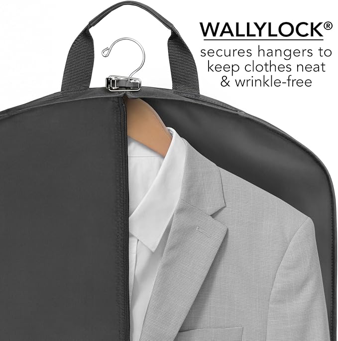 WallyBags® 40” Deluxe Carry-On Travel Garment Bag, Perfect for Suits and Shirts