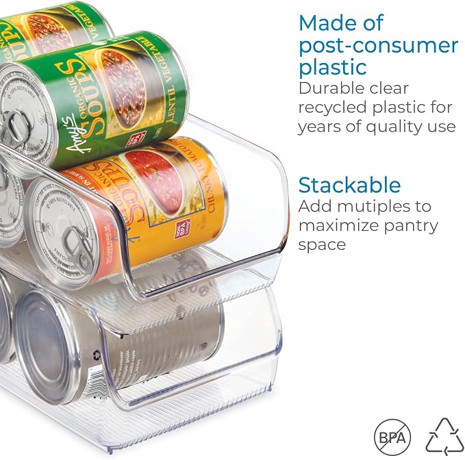 iDesign Pantry Bin for Kitchen or Cabinet Storage, Clear | For Refrigerator, Freezer and Pantry, BPA-Free, 5.25" x 11" x 3.5", Clear
