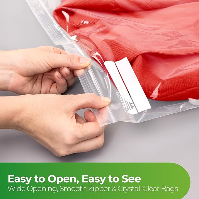 5 Gallon Storage Bags - 10 Count, Extra Strong And Super Durable, 2 Mil Thick, Leak-Proof Unique Zipper, Extra Large Storage Bags for Home & Travel