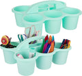 2 Pack Classroom Caddy For School,Kidsroom,Pencil Holder,Plastic Cup Caddy for Drink Delivery (Green)