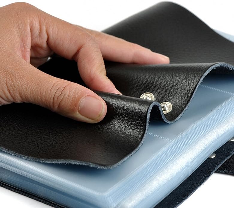 boshiho Leather Credit Card Holder Business Card Case Book Style 90 Count Name ID Card Holder Book