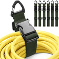 6 Pack 17 Inch Adjustable Extension Cord Holder Organizer with Triangle Clips for Garage Organization and Storage Heavy Duty Extension Cord Hanger for Men Workshop (Dark Green)