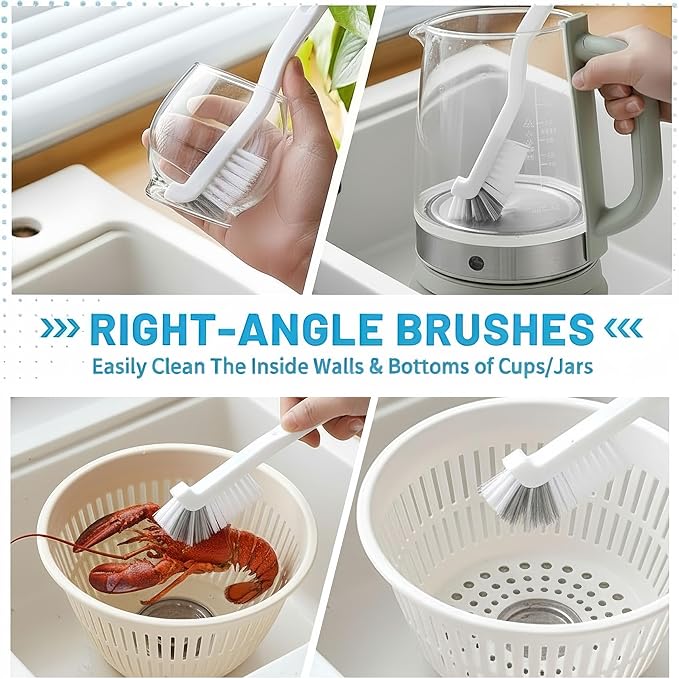 23Pcs Crevice Cleaning Brush Set, Hard Bristle Scrub Brushes Tools for Deep Cleaning Gap, Multifunctional Grout Brush for Tile Lines, Sliding Door, Sill, Shutter, Bottle, Corner, Sink, Teapot