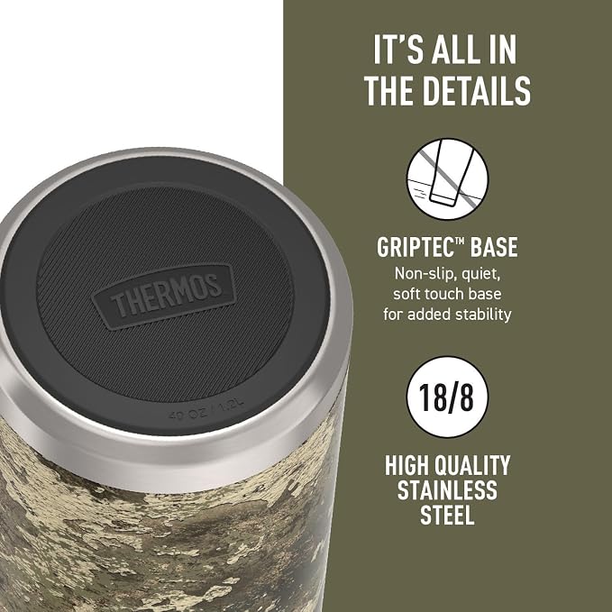 THERMOS, Stainless Steel Food Jar with Spoon, 24 Ounces, True Timber