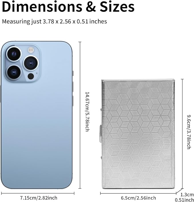 Slim Credit Card Holder RFID Blocking Credit Card Stainless Steel Metal Wallet Business Card Cases with 6 Slots Men for Women