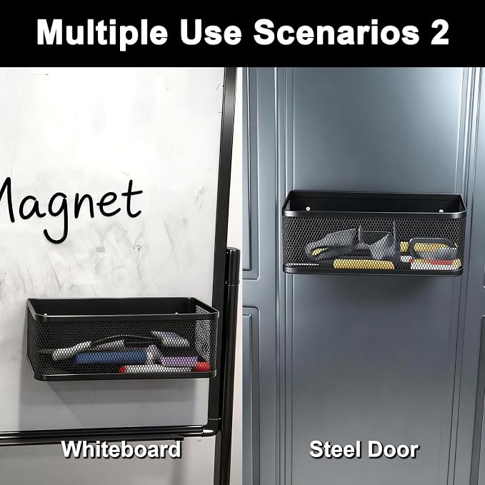 1 Pcs Magnetic Spice Shelf Rack For Fridge,Magnet Fridge Basket | Heavy Duty Magnetic Shelves,Carbon Steel,4.02inch High,Magnetic Basket For Fridge,Laundry room