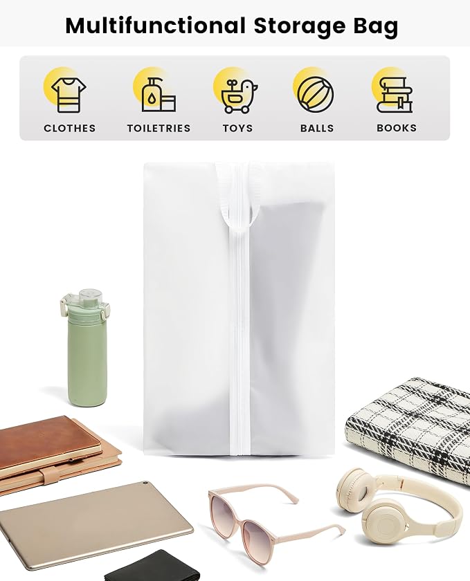 Vorspack Shoe Bags for Travel - 2 Pack Extra Large Transparent Shoe Organizer with Handle Dustproof Shoe Bag Reusable Shoe Storage Bags for Men & Women
