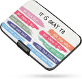 Credit Card Holder RFID Aluminum card case Its Okay mini Wallet Women Men | ABS Business ID Case,Hard Case Large Capacity 6 Slots, Waterproof Durable ，Secure Closure Slim Small Credit Card Protector