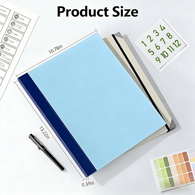 The Life Book Document Organizer Binder for Important Documents in Case I Die Binder End of Life Planning, Family Emergency Planner Organizer with Labels (Blue)
