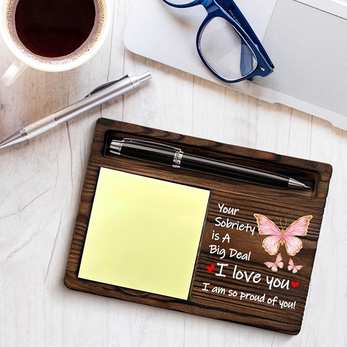 Sobriety Gifts for Women Her, Recovery Sober Gifts Addiction Recovery Gift Your Sobriety is a Big Deal I Am Proud of You Sticky Note Holder Desk Decor