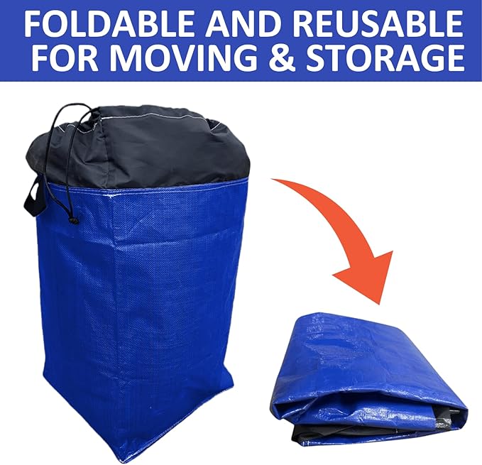 Moving Bags Heavy Duty Extra Large, 66 Gallon Large College Moving Bags with Handles, Waterproof Storage Packing for Home Dorm, Set of 2