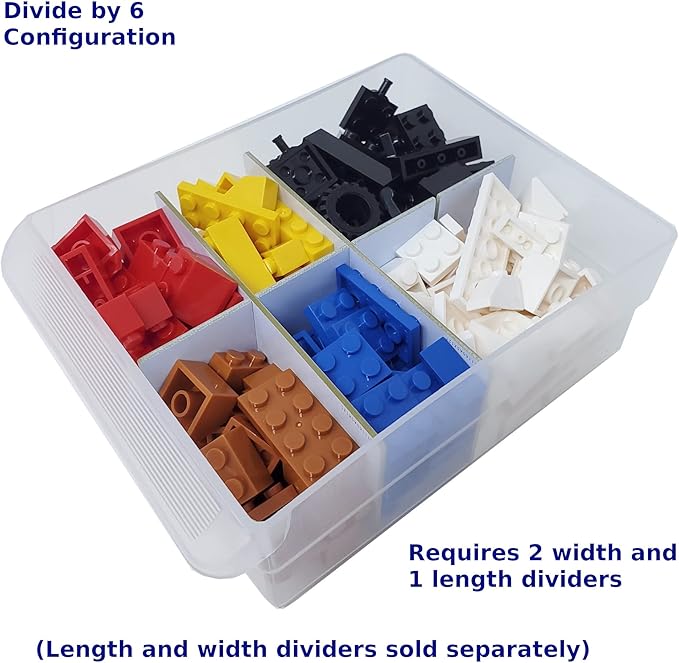 (24-Pack) Large Drawer Configurable Length Dividers compatible with Akro-Mils Plastic Storage Craft Cabinets, (Dividers Only)