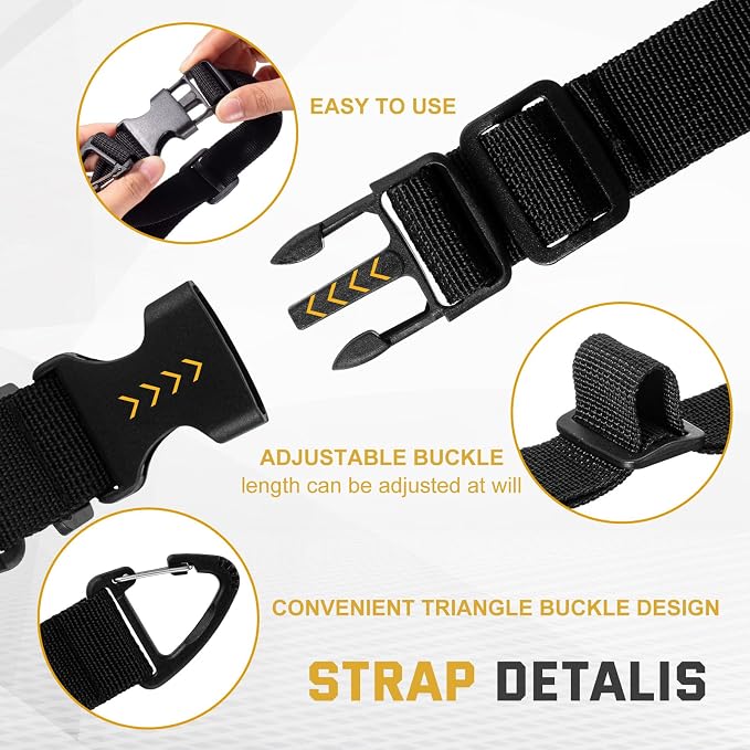 30 Pack 17 Inch Adjustable Extension Cord Holder Organizer with Triangle Clips for Garage Organization and Storage Heavy Duty Extension Cord Hanger for Men Workshop (Black)