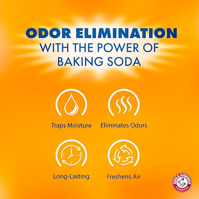 Arm & Hammer Clean Burst Moisture Absorber and Odor Eliminator Tubs, 14 oz., 3 Pack, Attract and Trap Excess Moisture, Eliminate Musty Odors, Convenient and Effective